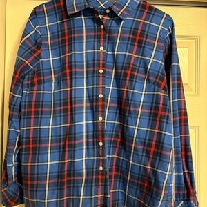 Talbots Womens Button Down Plaid Shirt, size LP- great for Spring!